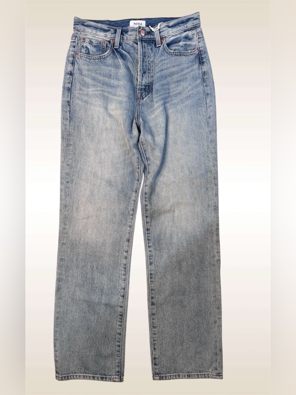 NEW PISTOLA Cassie Super High Rise Straight Jeans Bramble - Picture 2 of 16
